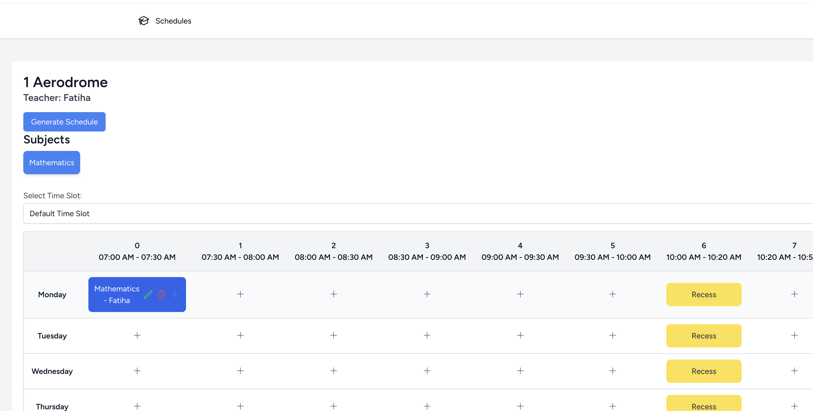 Drag-and-Drop Scheduling